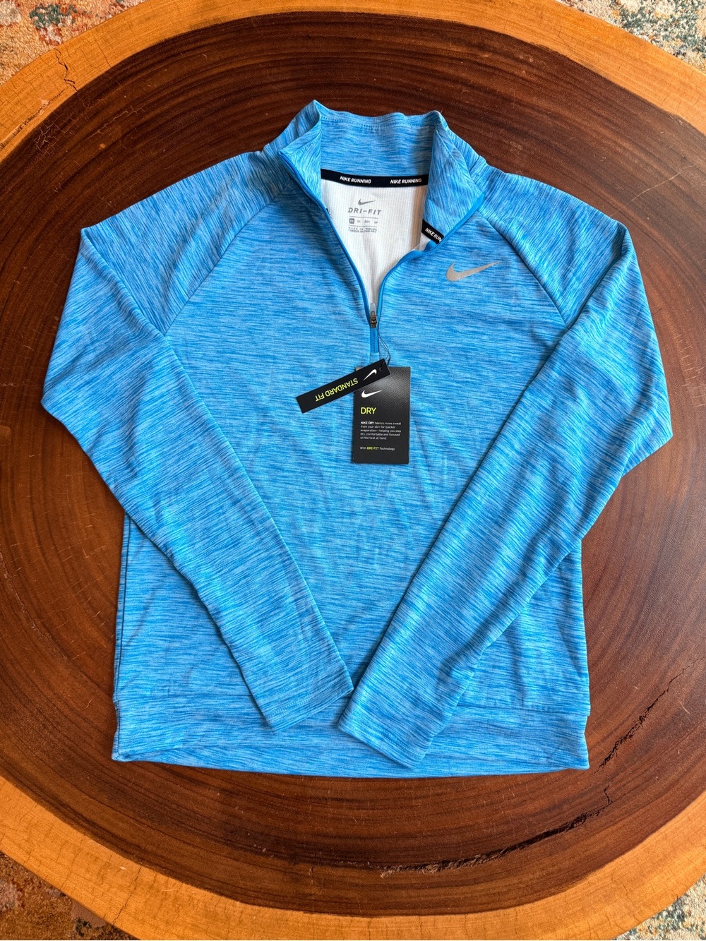 Nike Women’s Blue Heather Dri-FIT Half-Zip Performance Jacket